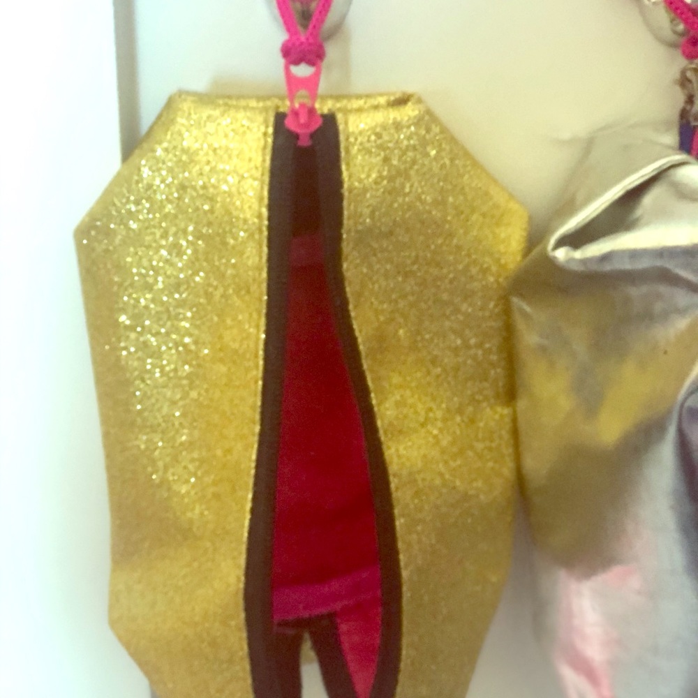 Gold and pink Toiletry bag